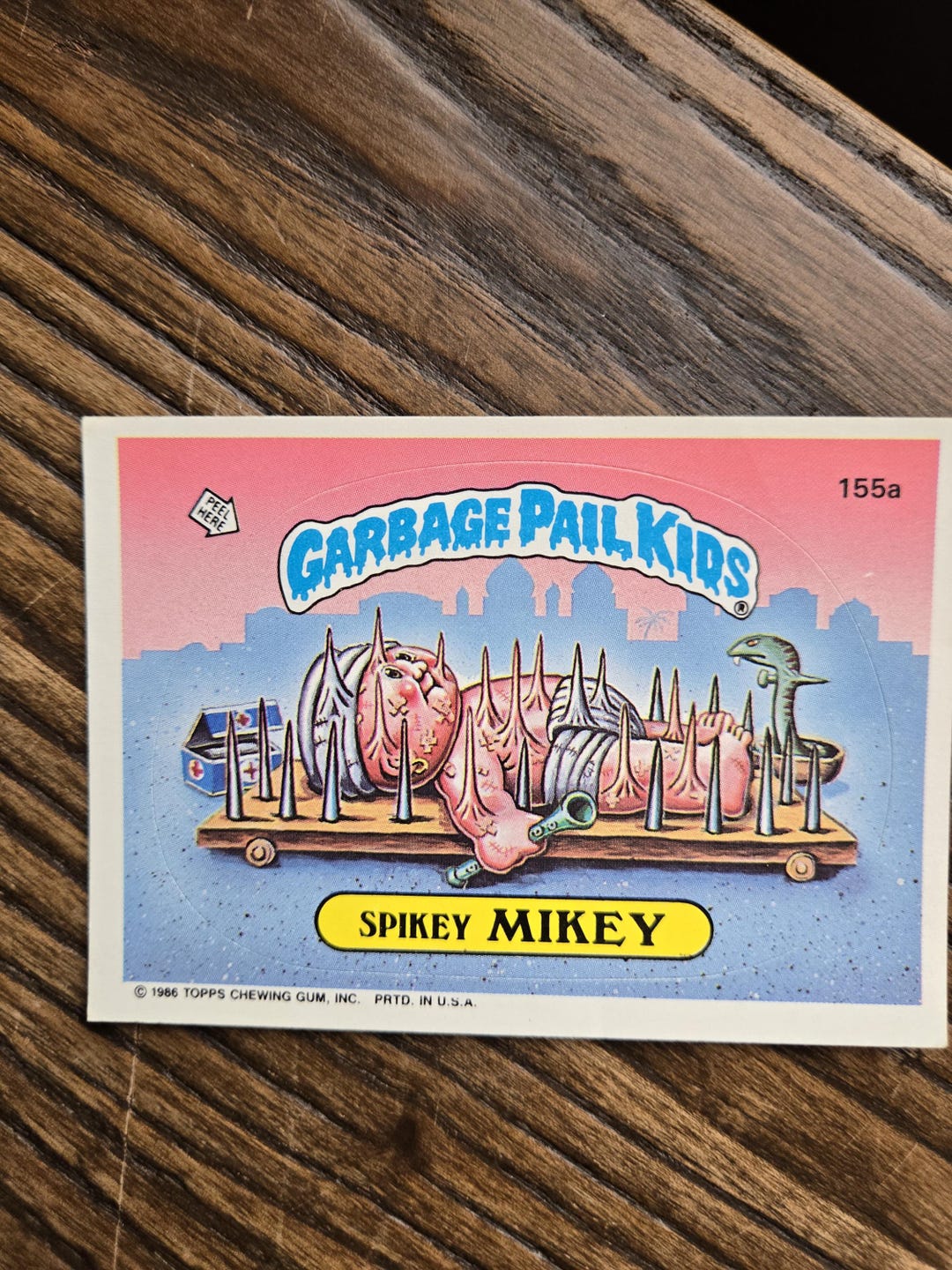 80s Garbage Pail Kids Card Funny Sticker Collection, Spikey Mikey Knife ...