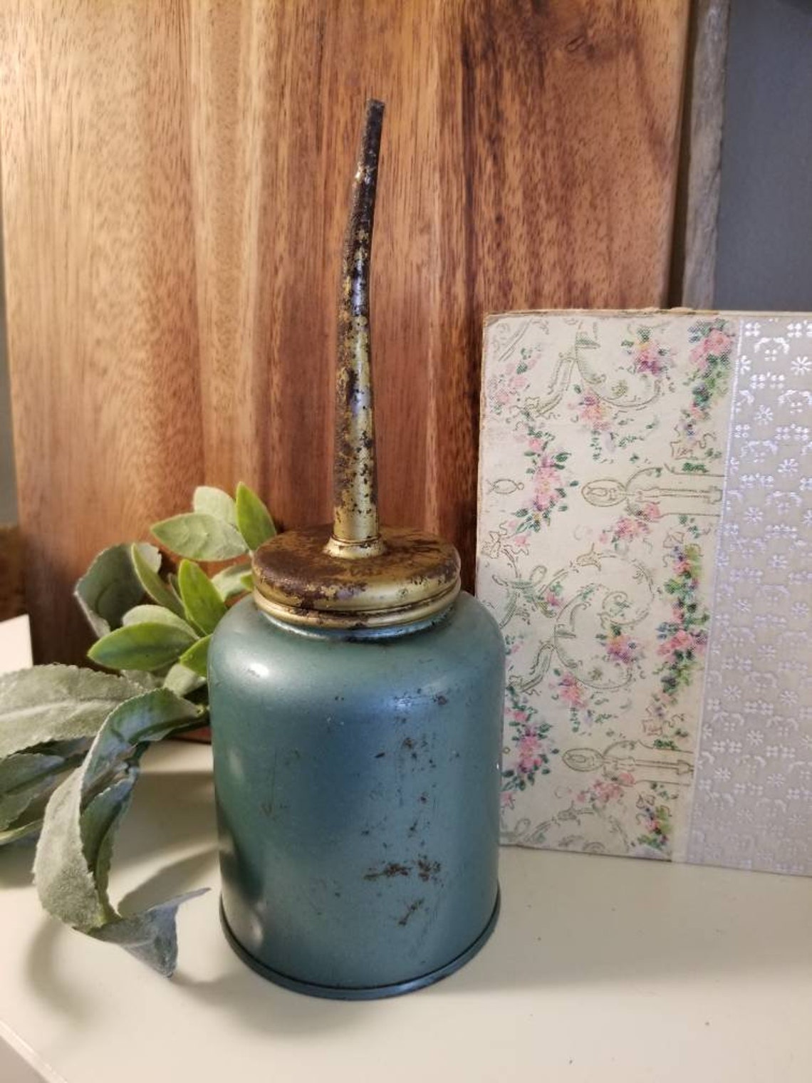 Vintage Oil Cans Spout Small Metal Can Antique Oiler Can Etsy