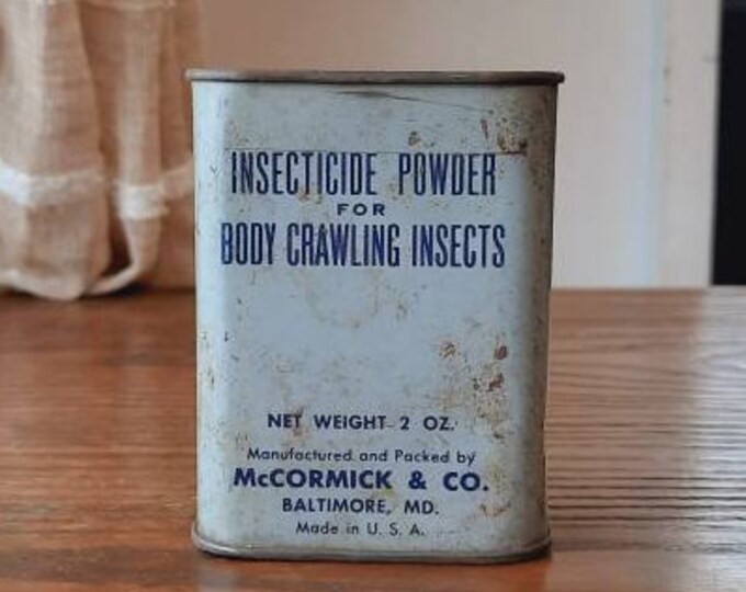 Antique Tin Insecticide Vintage Mccormick Powder, for Body Crawling ...