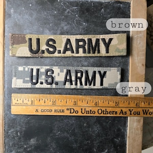 Vintage US Army Tape Strap, Camo Uniform Patch Applique
