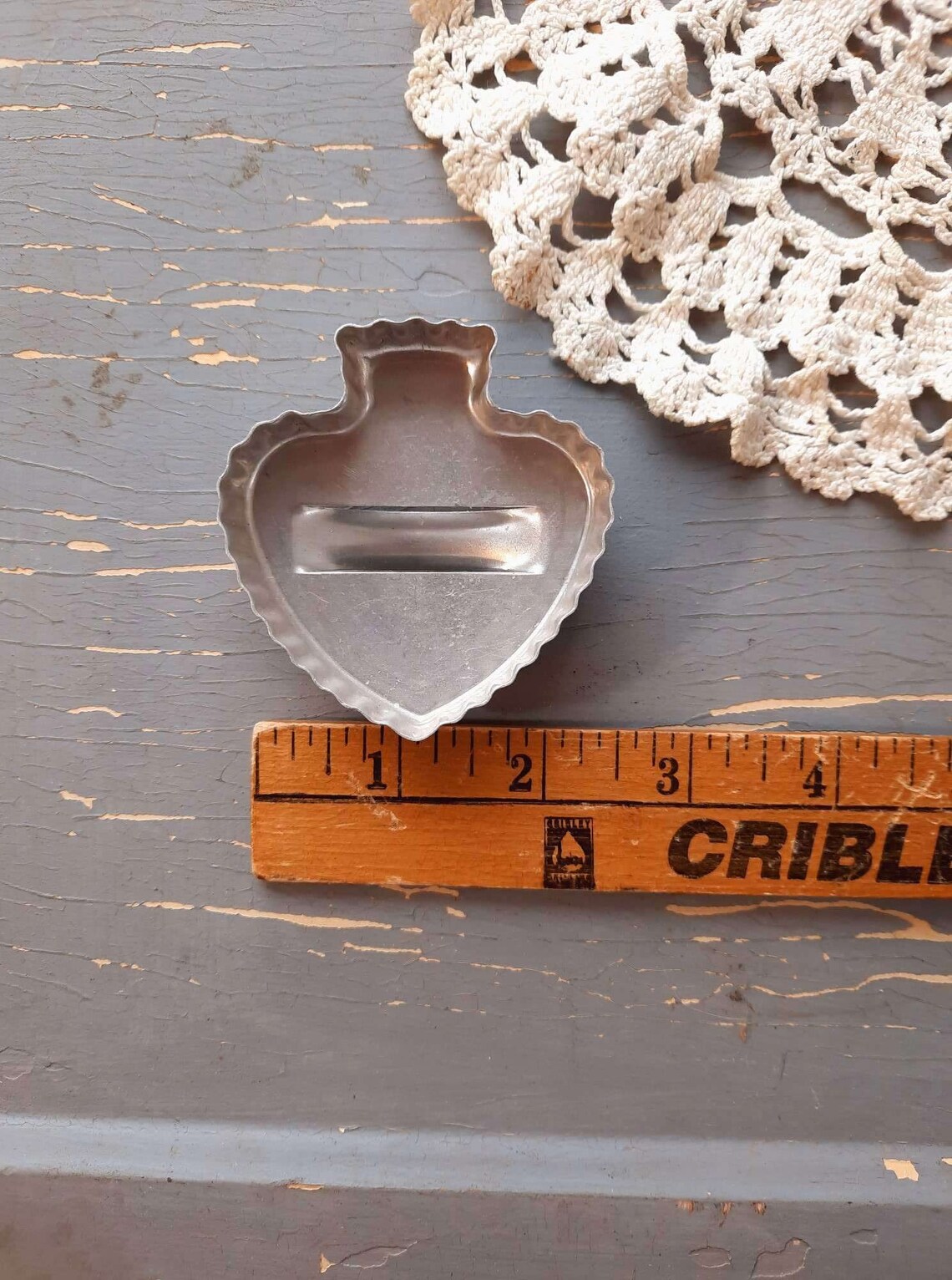 Spade Cookie Cutter Vintage Pastry Bakeware Aluminum Metal Etsy
