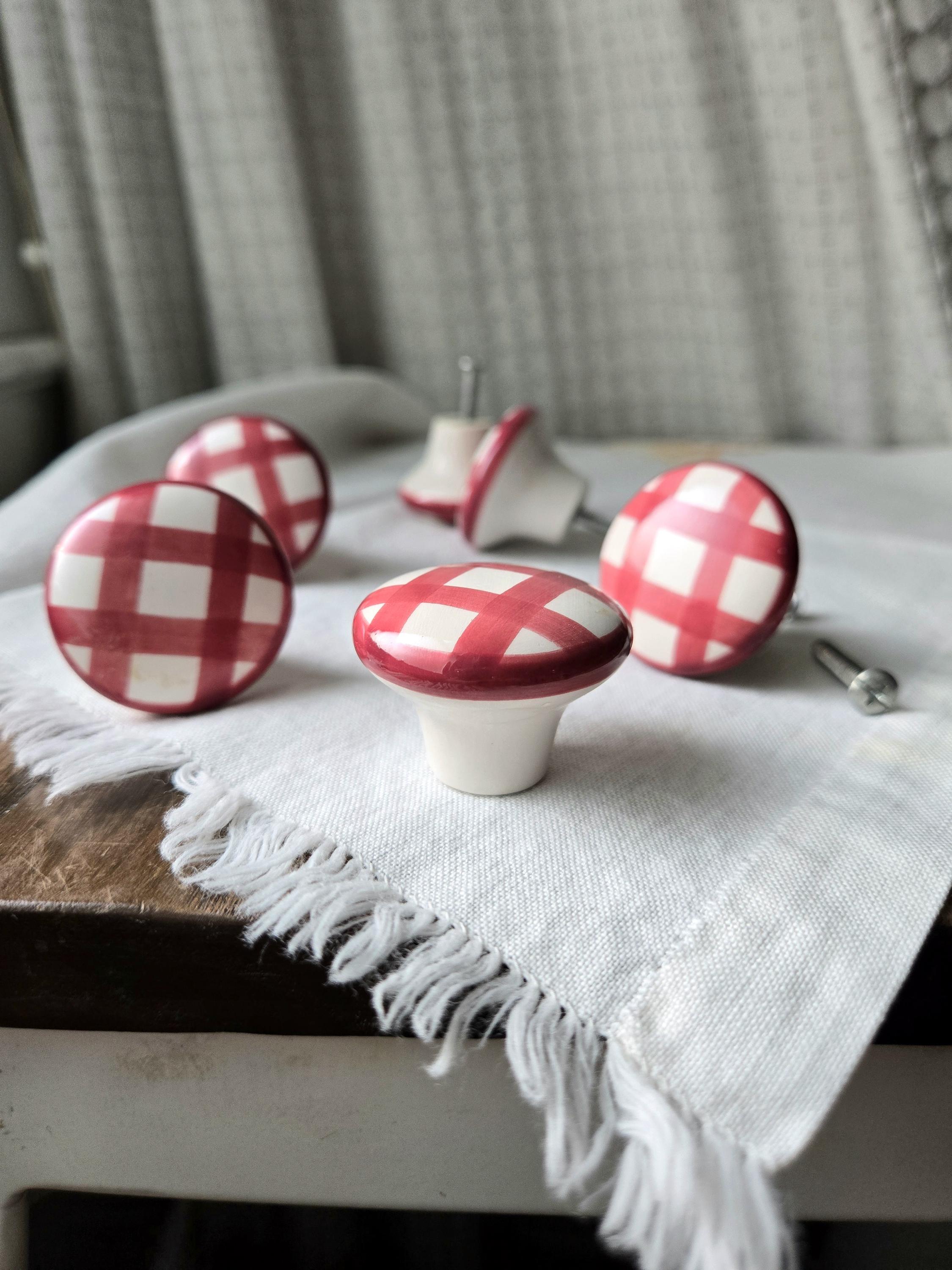 DCXウッドノブ Checkered WOOD KNOB Guyker WK010 Adjustable Natural Wood Brass Shaft Knob Dia. 6mm