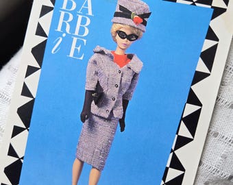 Vintage 1960s Retro Barbie Picture Card, 60s Mattel Barbie "Career Girl" Fashion Facts Collector Trading– 1963 Iconic Outfit , Ephemera
