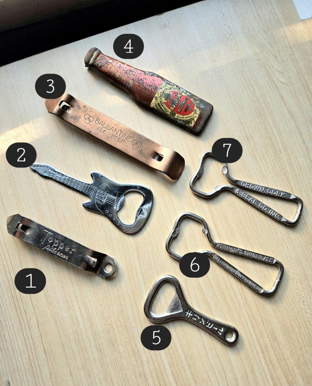 PAUL bottle opener ビンテージ　90’s? Vintage Bottle Openers, Vernor's Ginger Ale, Topper Pilsener