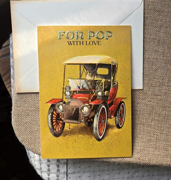 Vintage Auto Vatertagskarte – „Sie Machen Sie Nicht Mehr Wie Sie“ – 20,5x13,5 Cm, Mit Umschlag