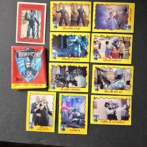 10 Vintage Robocop 2 movie trading cards 1990 Topps Collectible Trader, Orion Pictures