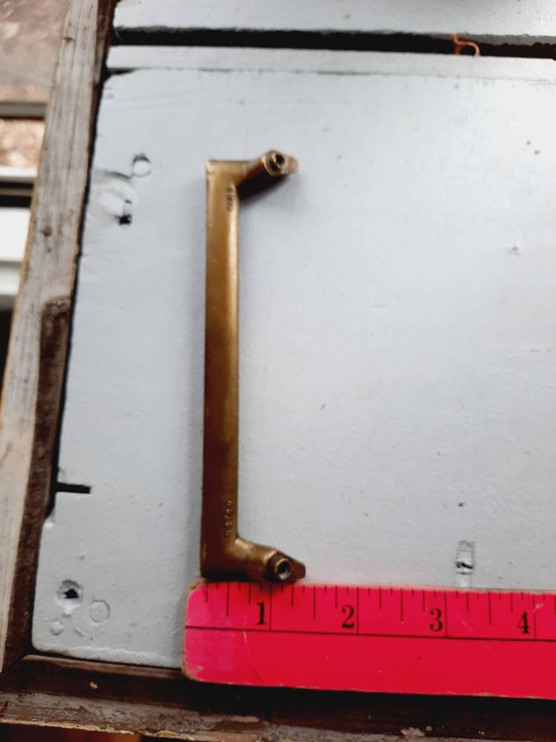 1 Retro Vintage MCM Drawer Pull Brass Gold Mid Century Etsy