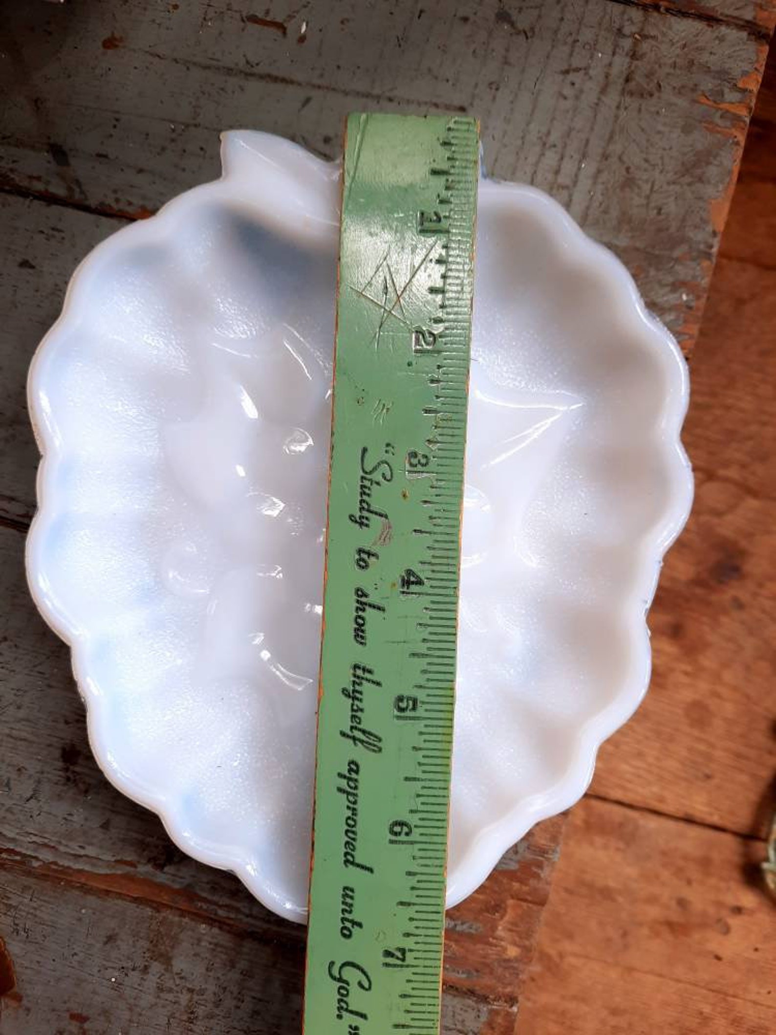 Vintage Milk glass Berry fruit dish Milkglass Plate small Etsy