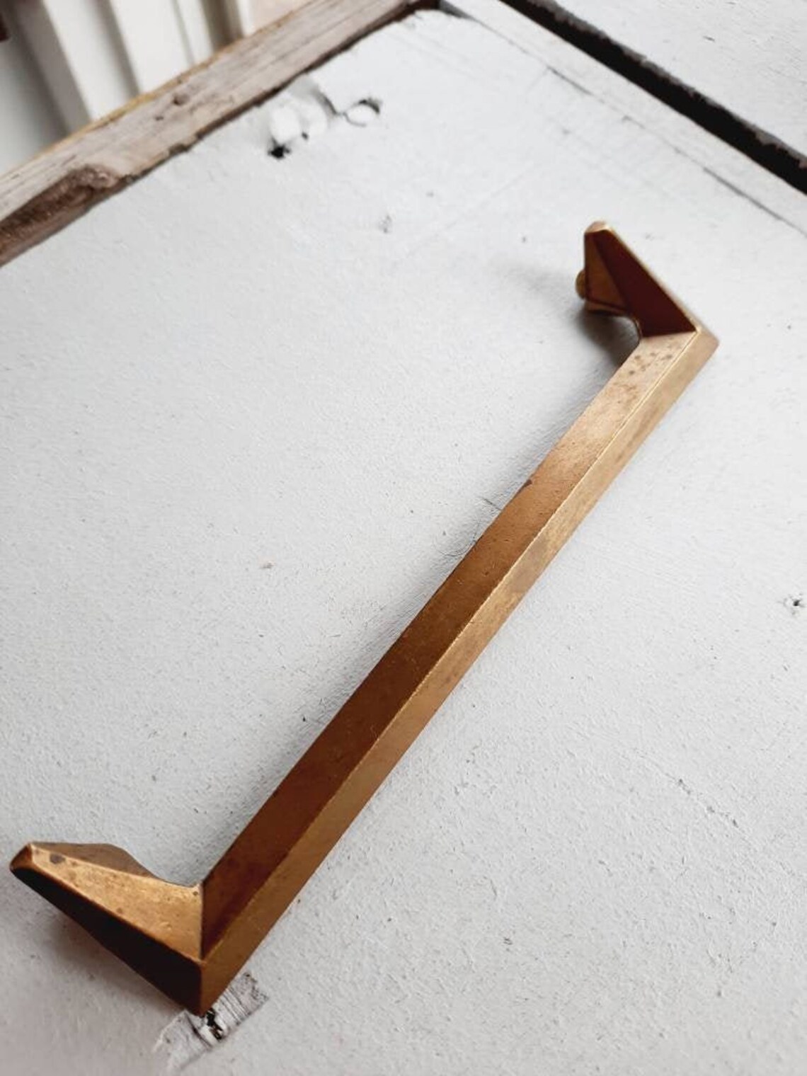 1 Retro Vintage MCM Drawer Pull Brass Gold Mid Century Etsy