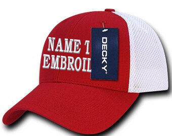 Custom Made Personalized Baseball Cap Trucker Hat Embroidery Name Message