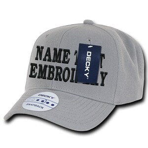 Custom Embroidery Youth Snapback Hat Personalized Text Name Embroidered Curve Visor Adjustable Kids Baseball Cap WH1015 - Light Grey