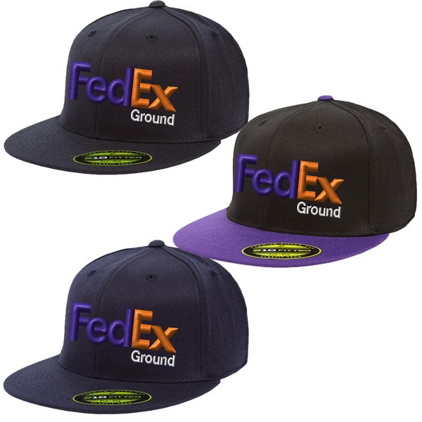 Custom Embroidery Fedex Ground Fitted Hat Flexfit Embroidered Structured Baseball Size Cap Uniform