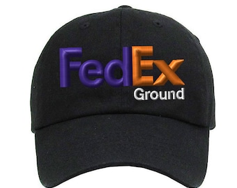 Custom Embroidery FedEx Ground Unstructured Dad Hat Embroidered Curved Bill Baseball Strapback Cap Uniform