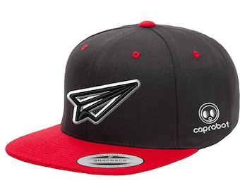 Flyhigh Paper Plane 2tone Snapback Baseball Cap Custom 3D Embroidered Hats (More Colors)