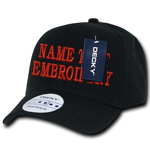 Custom Embroidery Youth Snapback Hat Personalized Text Name Embroidered Curve Visor Adjustable Kids Baseball Cap WH1015 - Black