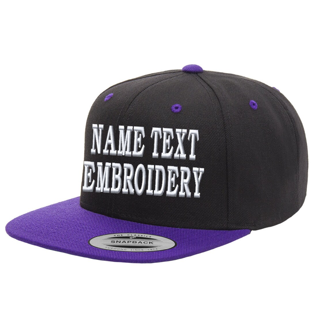 Custom Embroidery Snapback Hat Yupoong 6089M Classic Personalized Text