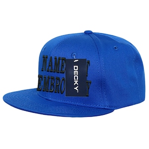 Custom Embroidered Cotton Snapback Hat Personalized Text Name Embroidery Customize Adjustable Baseball Cap WH361 - Royal Blue