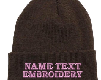 Custom Embroidered Beanie: Personalized Text Knit Cap