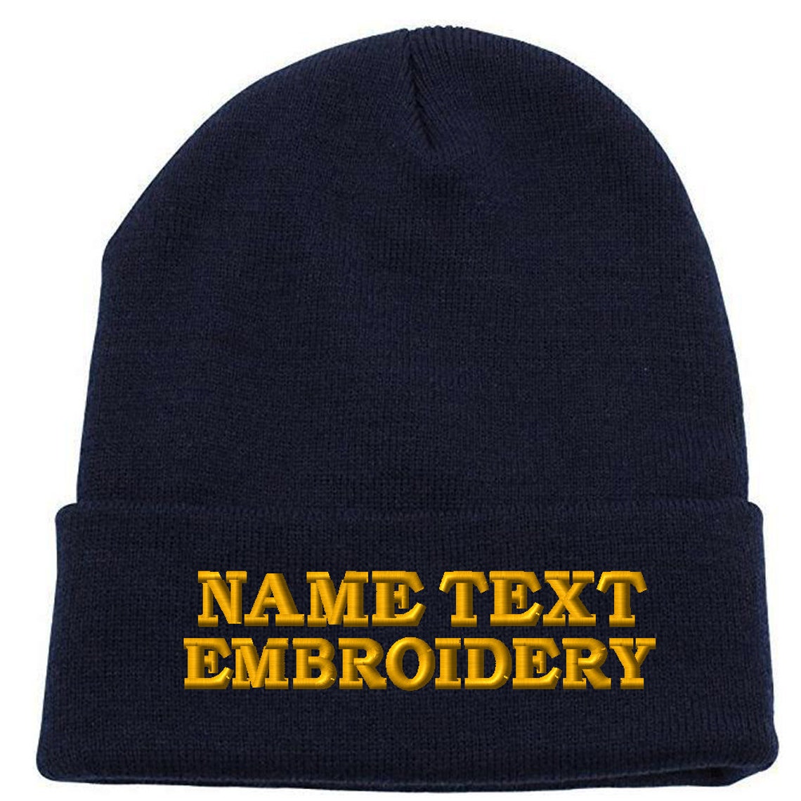 Custom Embroidered Beanie Personalized Name Text Embroidery Etsy