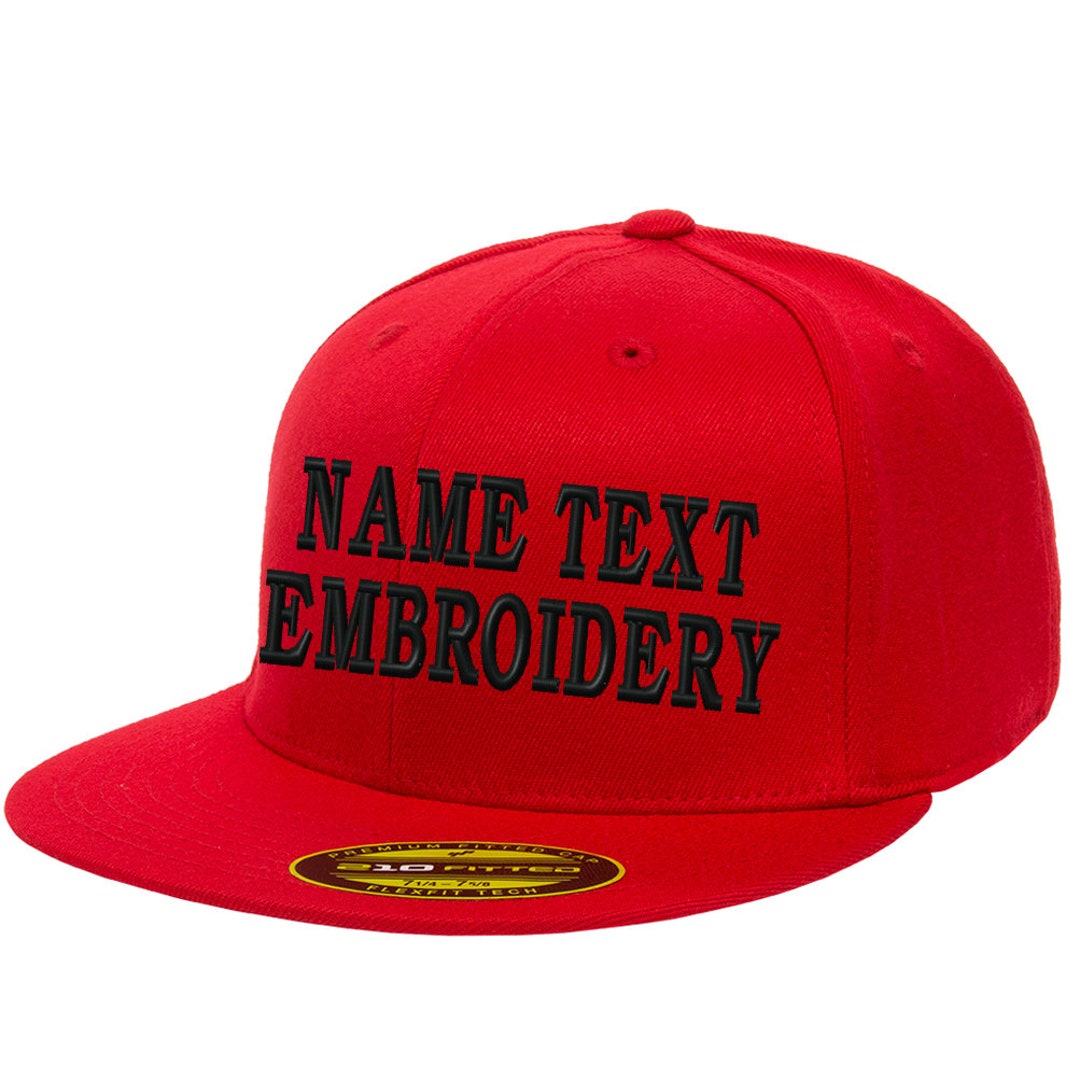 Custom Embroidery Fitted Hat Flexfit Size YP6210 Personalized Text Name ...