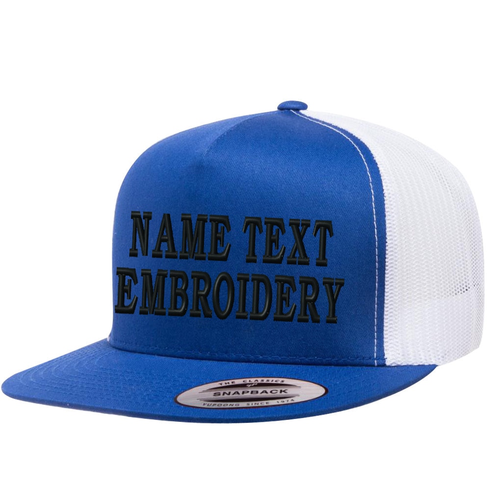 Custom Embroidery Trucker Hat Yupoong Snapback Personalized Etsy