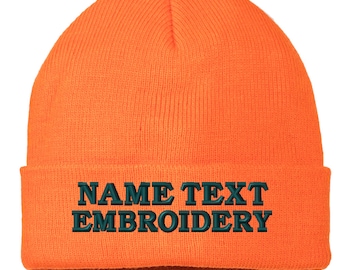 Custom Embroidered Beanie: Personalized Knit Cuffed Cap