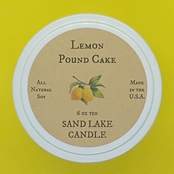 Sand Lake Candle-6 oz Classic Tin Silver/Black/White