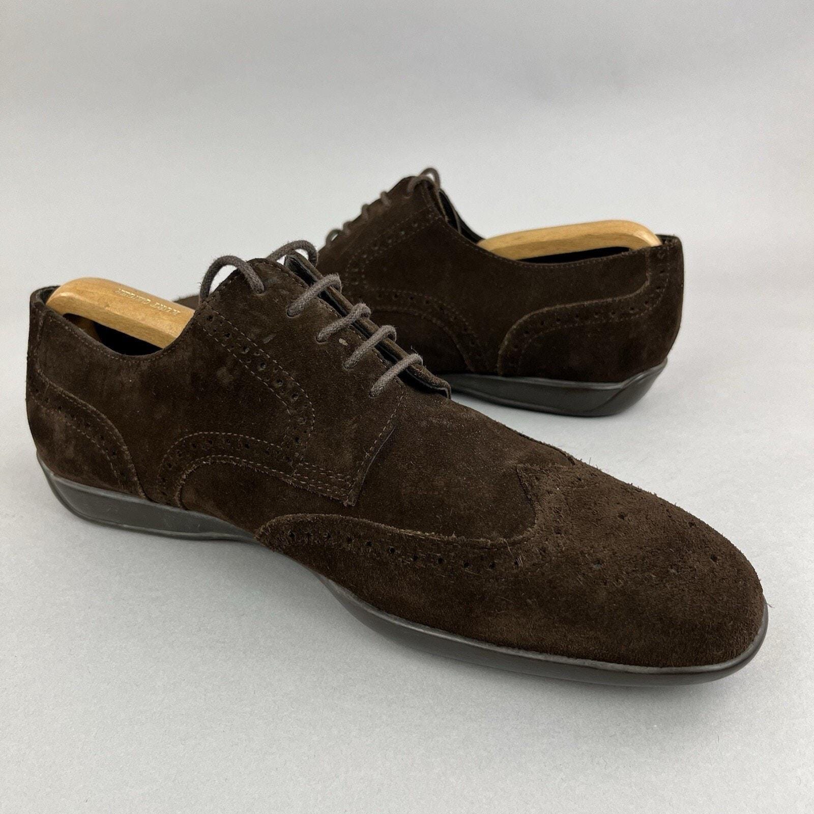Charles Tyrwhitt Wingtip Brown Suede Leather Men\'s Oxford Shoe Size 12 FX Charles Tyrwhitt Wingtip Brown Suede Lea | Mercari main image 2
