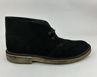 Black Suede Chukka Boots: Suffolk Shoes Made in England (EU43 US10 UK9)