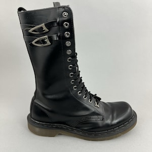 Dr Martens 1914 England Vintage Black 14-Eyelet Punk Mid Calf Combat Boots EU41 UK7
