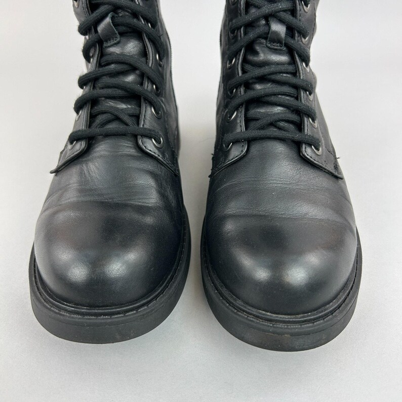 Clarks Boots Size UK4 Wide Orinoco Style 2 Black Lace Zip Military Combat Bootie image 3