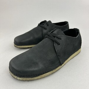 Clarks Originals Ashton Schwarze Leder Derby Flache Lässige Boho Wanderschuhe UK 3,5 Bild 8