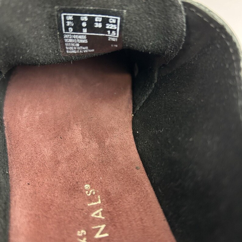 Clarks Originals Ashton Schwarze Leder Derby Flache Lässige Boho Wanderschuhe UK 3,5 Bild 9