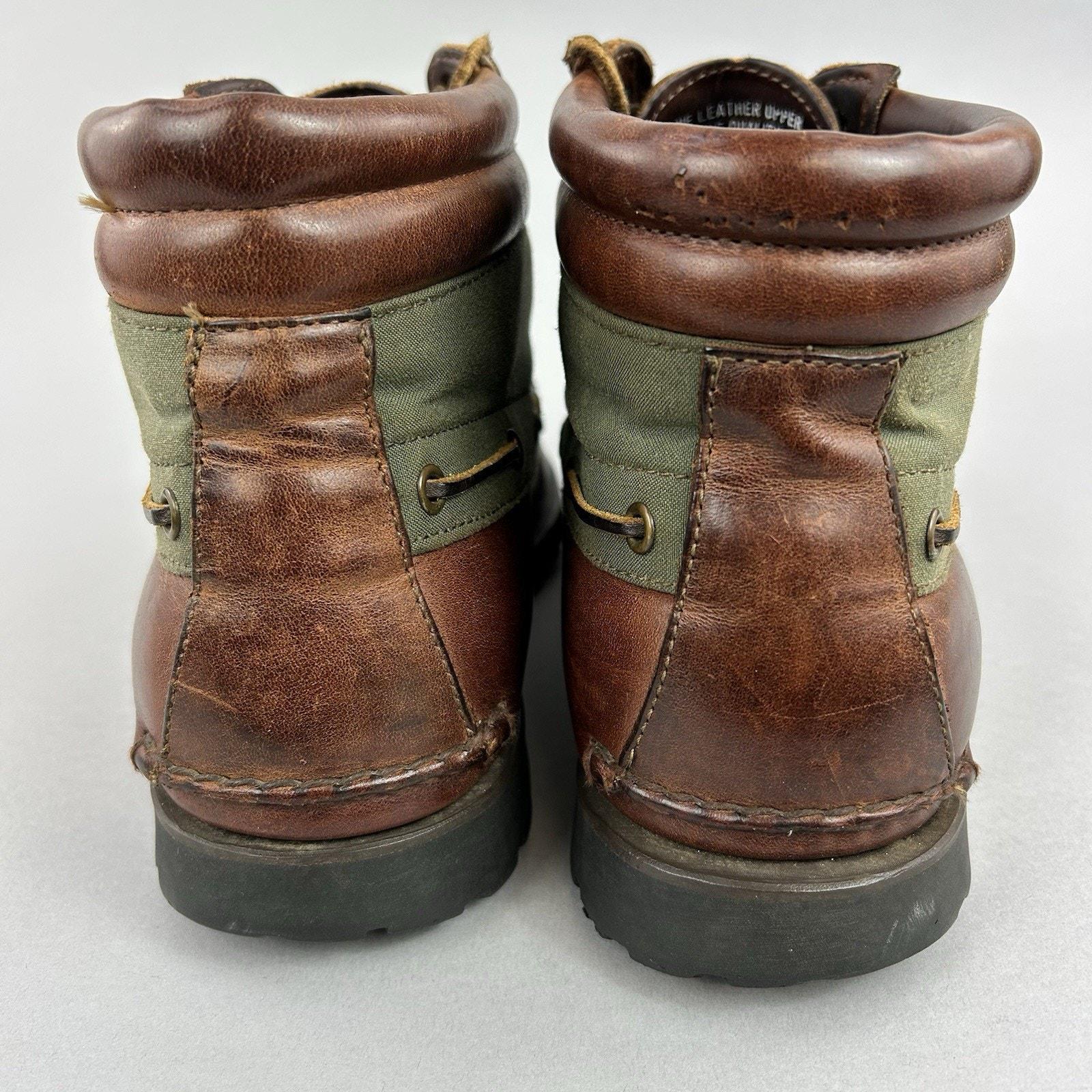 Timberland Gore-tex Brown Leather Canvas Vintage Chukka Rugged