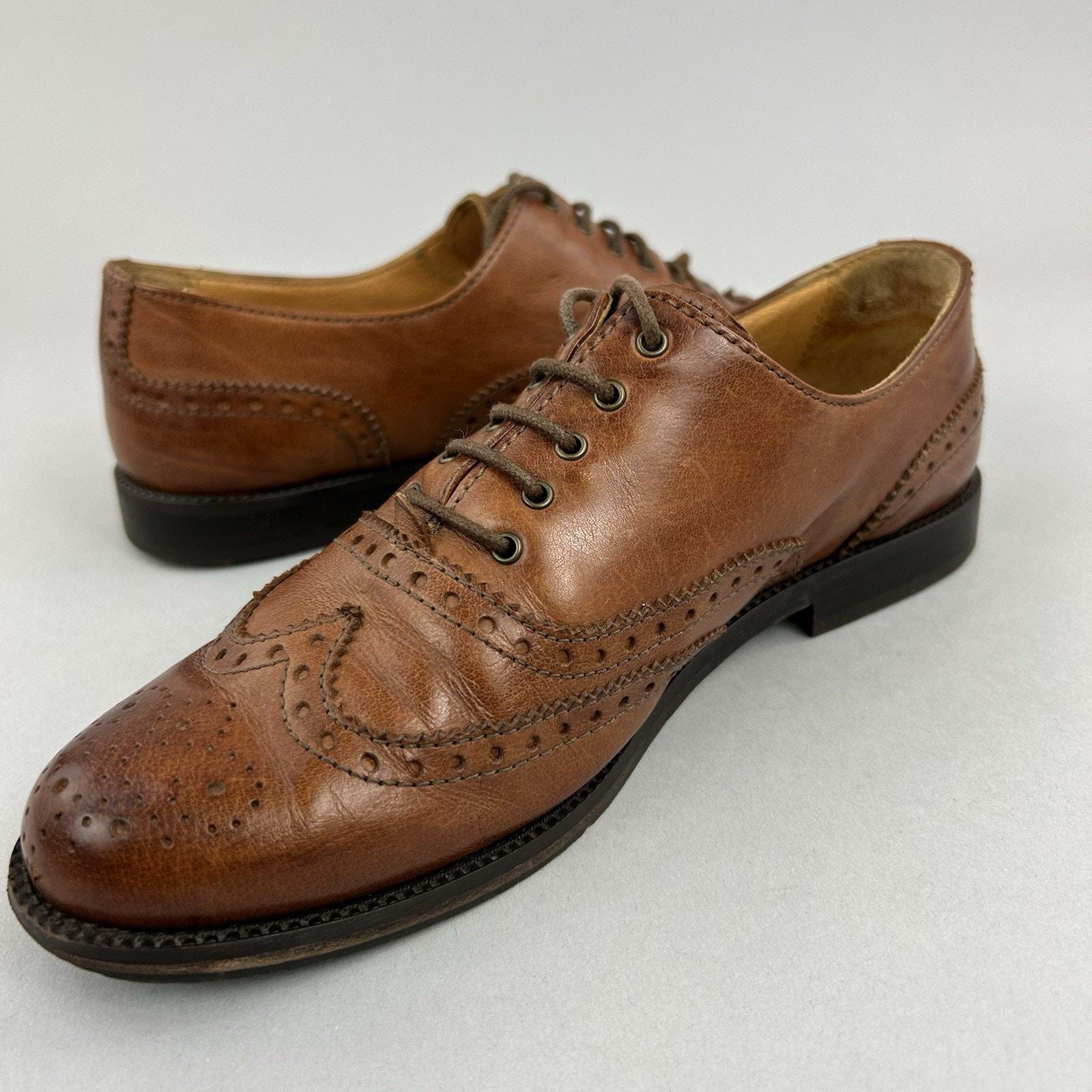 Russell Bromley London Shoes 8 Brown Leather Wingtip Brogue Dress Classic Dapper Russell Bromley Jeeves Brown Brogues Wingtip Smart Dress  main image 2
