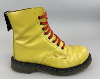 Solovair Mustard Leather 8-Eyelet Doc Dr Martens Chukka Steel Toe Boots 38 UK5 Made England