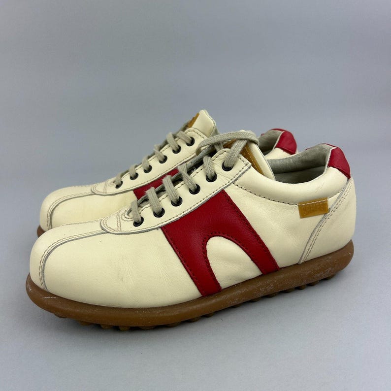 Camper Shoes Size EU36 UK3 Pelotas Ariel Cream Leather Bowling Sneaker Trainers image 4