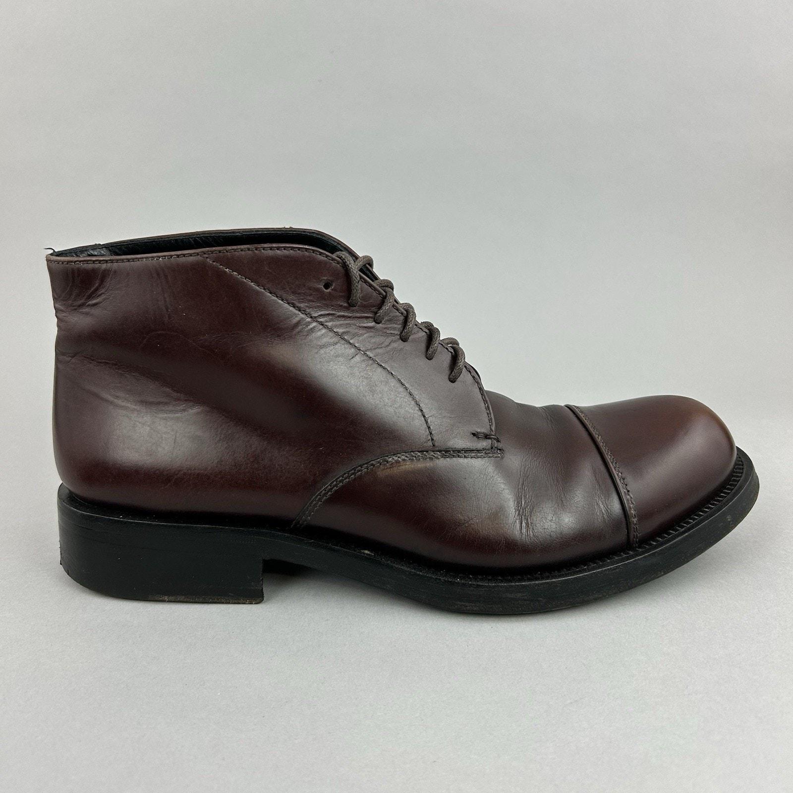 Prada Men\'s 2TG078 B4L F0002 Brushed Spazzolato Leather Half-Boot size 11 (1500 Black Brushed Leather Chelsea Boots | PRADA main image 3