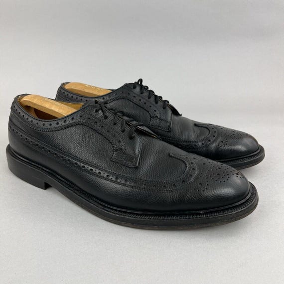 Nettleton Made USA Black Leather Lace up Brogues Wingtip 