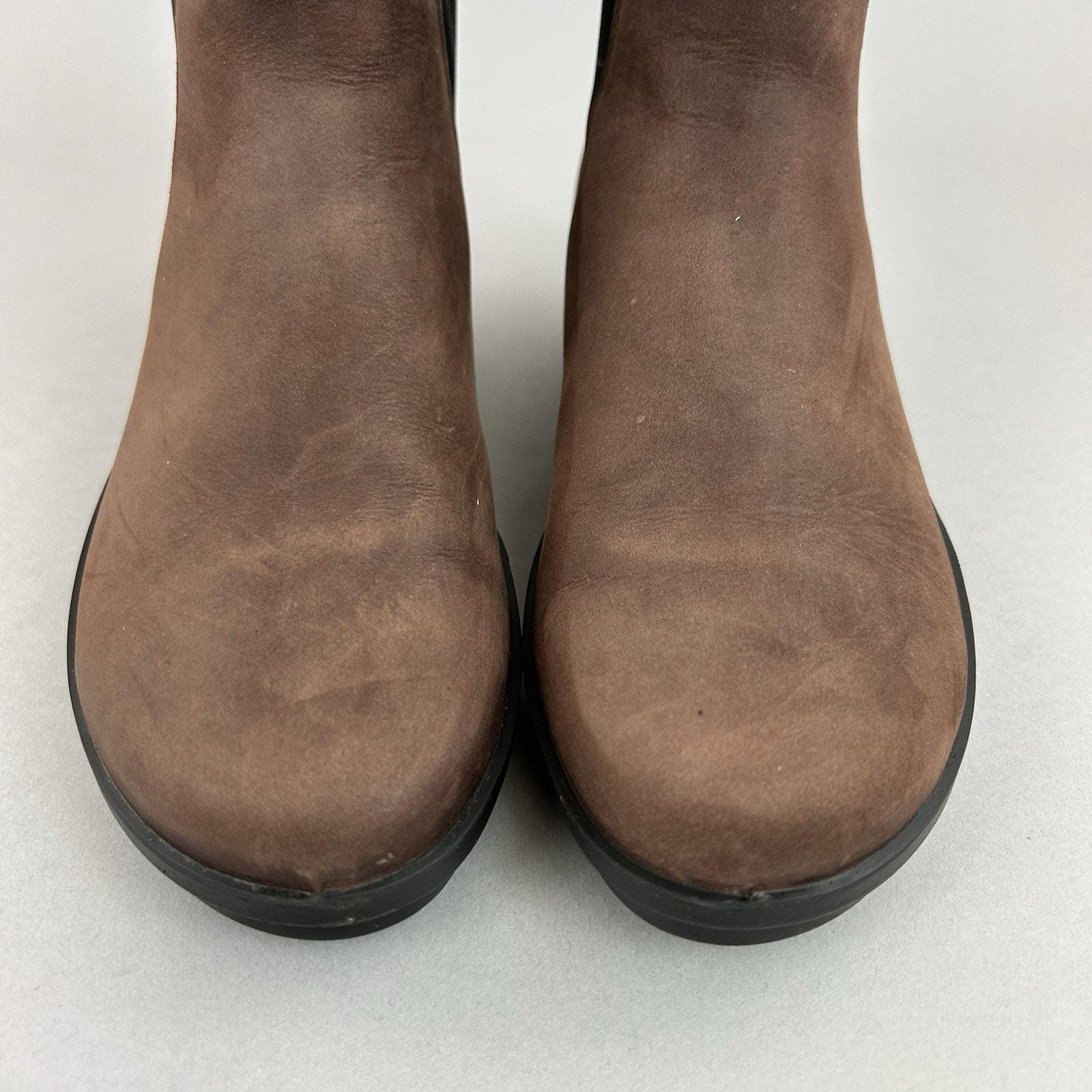 ECCO Women\'s Boots Hydromax Brown Nubuck Leather Wedge Lace Up Ankle‎ 9-9.5 ECCO Womens | Brown | Skyler Wedge Hydromax | Mercari main image 2