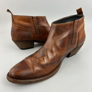 Golden Goose Boots Size EU41 UK8 Deluxe Brown Cowboy Western Chelsea Boho Bootie image 9