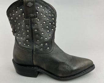 Harley Davidson Kira Ankel Cowboy Western Festival Boho Bootie Boots US6 M UK3.5