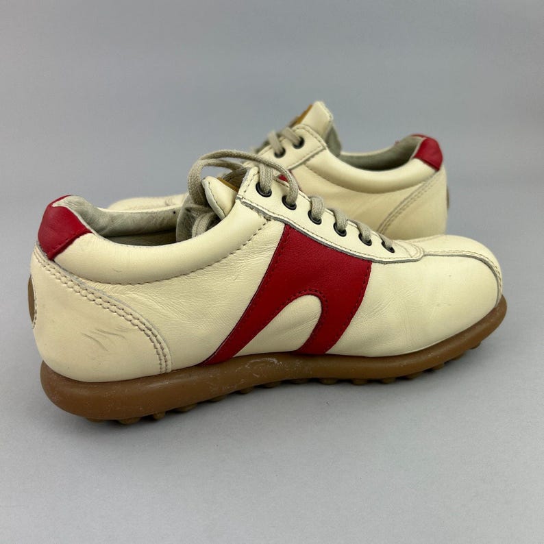 Camper Shoes Size EU36 UK3 Pelotas Ariel Cream Leather Bowling Sneaker Trainers image 8