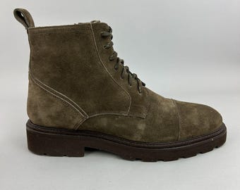 Stivali Massimo Dutti taglia EU42 UK8, chukka alla caviglia in camoscio marrone, scarpe comode Desert