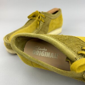 Zapatos Clarks Originals para hombre, talla UK 6.5, modelo Wallabee Olive Combi, mocasín náutico de ante. imagen 13