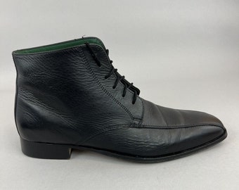 Roland Cartier Black All Leather Lace Up Smart Classic Formal Chukka Boots Size EU41 UK7