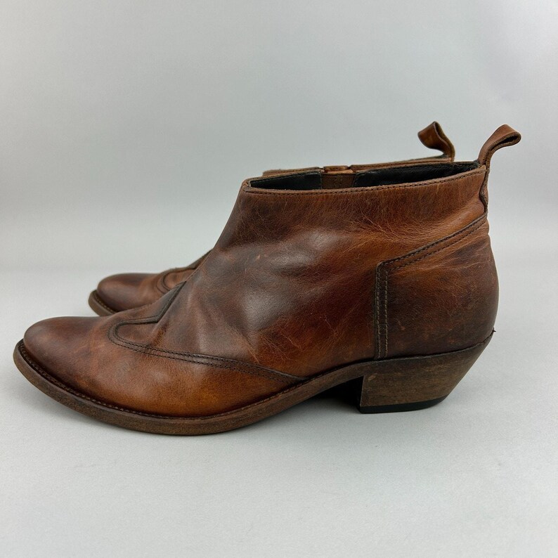 Golden Goose Boots Size EU41 UK8 Deluxe Brown Cowboy Western Chelsea Boho Bootie image 5
