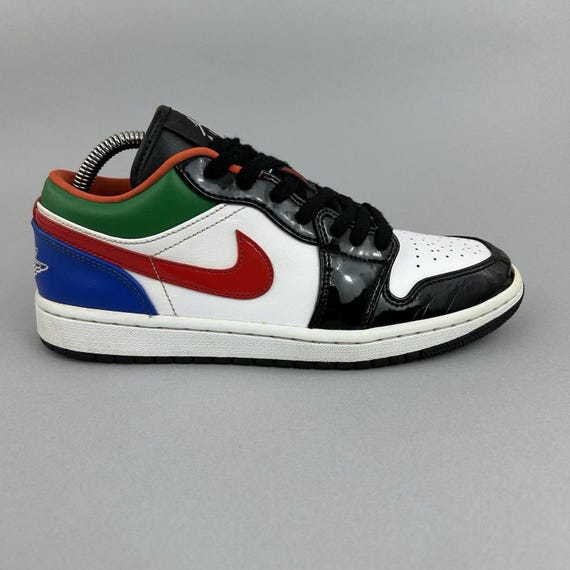 Jordan 1 Low Multi-Color Black Toe Women's Sneakers Casual Trainers Shoes 41 UK7