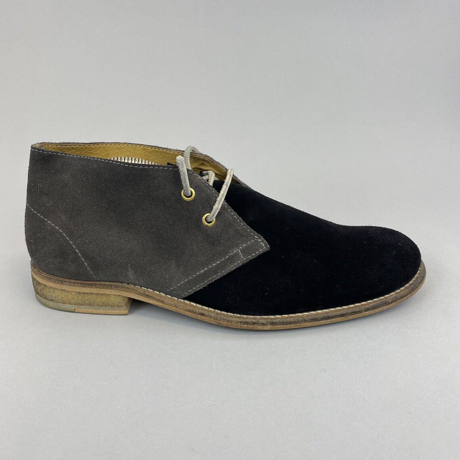 AllSaints Men\'s Suede Chukka Boots in Gray Allsaints All Saints Gray Suede Leather Lace Up Desert  main image 4