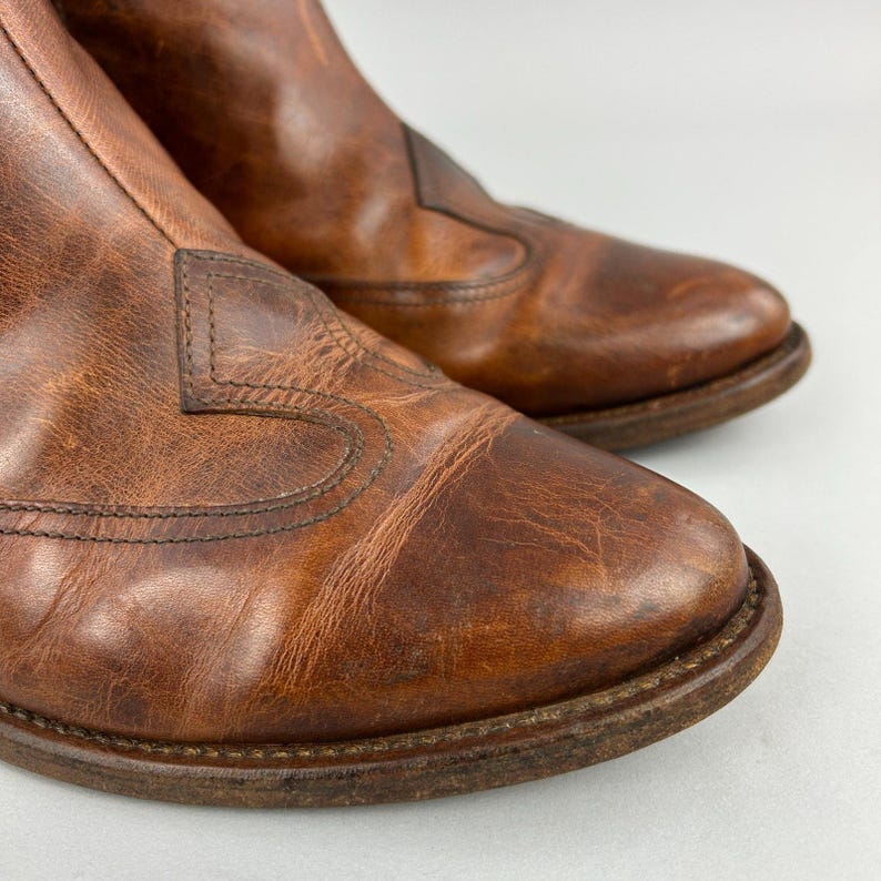 Golden Goose Boots Size EU41 UK8 Deluxe Brown Cowboy Western Chelsea Boho Bootie image 8